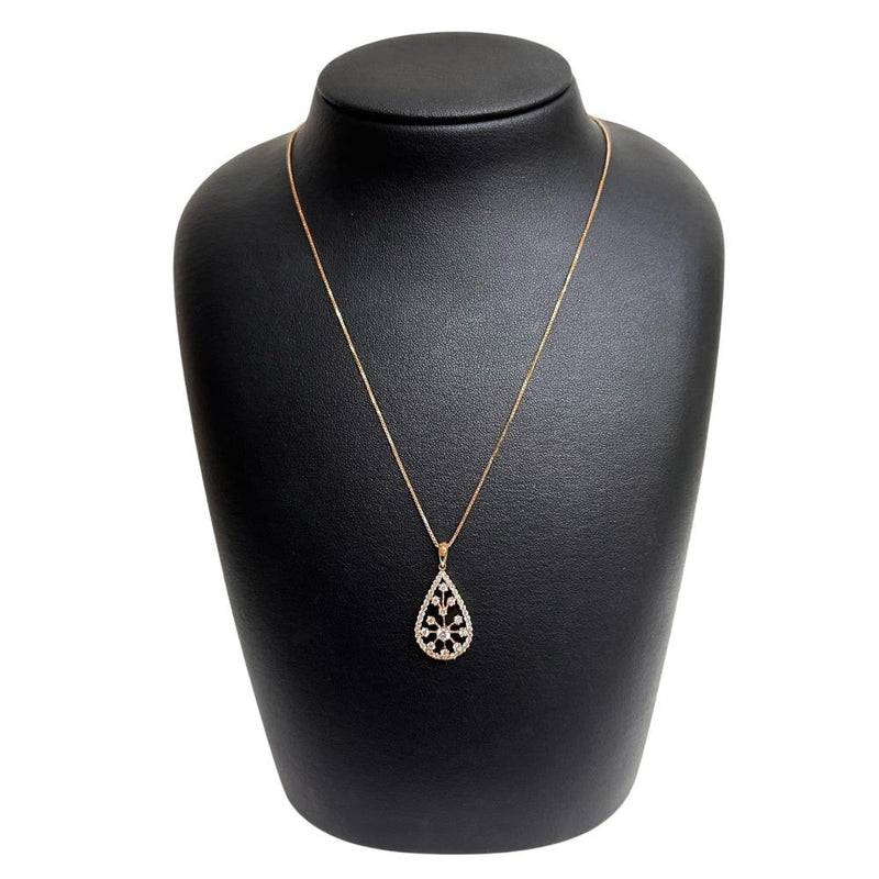 ダイヤモンド 計0.80ct ネックレス K18PGピンクゴールド 18金 5.3g 