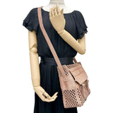 [Christian Dior] Shoulder Bag Cotton Pink Beige/Silver Hardware Ladies [Used] [Makoto Shichiten] [BL]