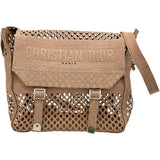 [Christian Dior] Shoulder Bag Cotton Pink Beige/Silver Hardware Ladies [Used] [Makoto Shichiten] [BL]