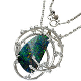 Boulder Opal 12.16ct Diamond 0.86ct Necklace (Can also be worn as a brooch) K18WG White Gold 18k 21.4g 45cm Ladies
【Used】【Makoto Shichiten】【NN】

【YYxx】