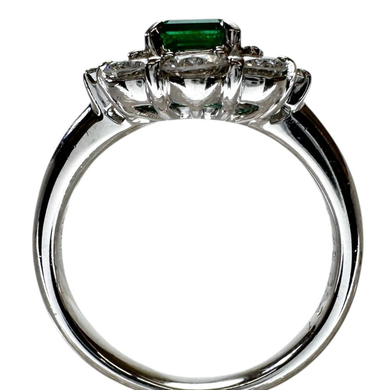 13号 エメラルド 0.89ct ダイヤモンド 1.21ct リング・指輪 Pt900 