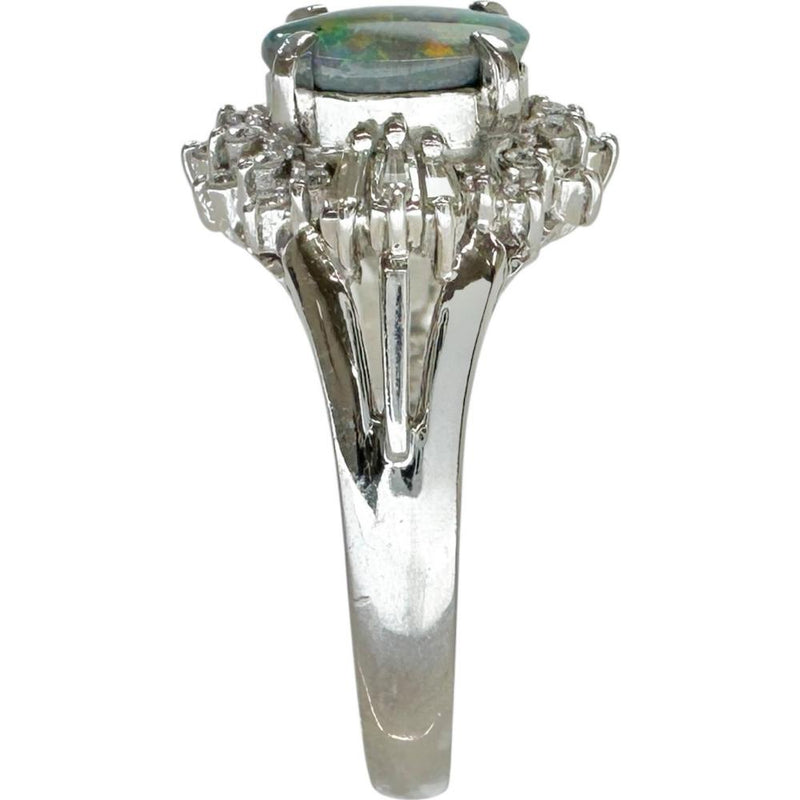 12号 ブラックオパール 0.63ct ダイヤモンド 0.22ct リング・指輪 