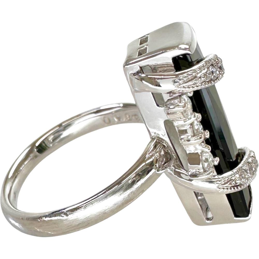 12号 グリーントルマリン 4.79ct ダイヤモンド 0.29ct リング・指輪