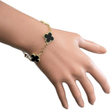 【Van Cleef & Arpels/梵克雅宝】 Vintage Alhambra Onyx（5个）手链 K18YG黄金 18K金 11.0g 18.5cm 女士
【中古】【真子质店】【GD】




【YDSx】