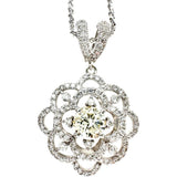 Diamond (estimated VLY-SI2) 1.005ct Diamond 0.76/0.42ct Necklace K18WG White Gold 18K 7.0g 46.5cm Ladies
[Used] [Makoto Shichiten] [NN]

[TTII]