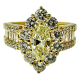 Ring, size 12, with a 0.541ct central diamond (estimated LY-SI1) and 1.21ct total surrounding diamonds, in K18 yellow gold (18K), 7.6g. For women.
【Used】【Makoto Shichiten】【NN】

【TDDT】