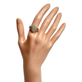 Ring, size 12, with a 0.541ct central diamond (estimated LY-SI1) and 1.21ct total surrounding diamonds, in K18 yellow gold (18K), 7.6g. For women.
【Used】【Makoto Shichiten】【NN】

【TDDT】