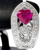 Heart Heart Ruby Diamond Earrings K18WG White Gold 18K 6.1g Ladies
[Used] [Makoto Shichiten] [NN]




[IYMox]