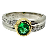 15.5号【TASAKI/タサキ】 エメラルド 0.35ct ダイヤモンド 計0.12ct リング・指輪 Pt900プラチナ/K18ゴールド 18金 6.3g レディース
【中古】【真子質店】【NN】




【SYMi】
