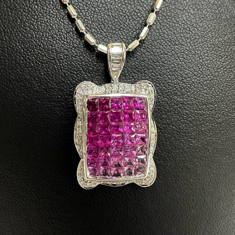 ピンクサファイア 計1.90ct ルビー 計1.40ct ダイヤモンド 計0.25ct