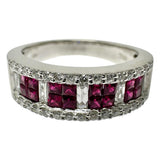Size 16.5 Ruby 0.70ct Diamond 0.55ct Ring K18WG White Gold 18K 6.6g Ladies
【Used】【Makoto Shichiten】【NN】

【IMoDx】