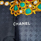 [CHANEL] Gripoix Scarf, 100% Silk, Black/Multicolor, Ladies [Used] [Makoto Shiten] [GD]

[IYx]