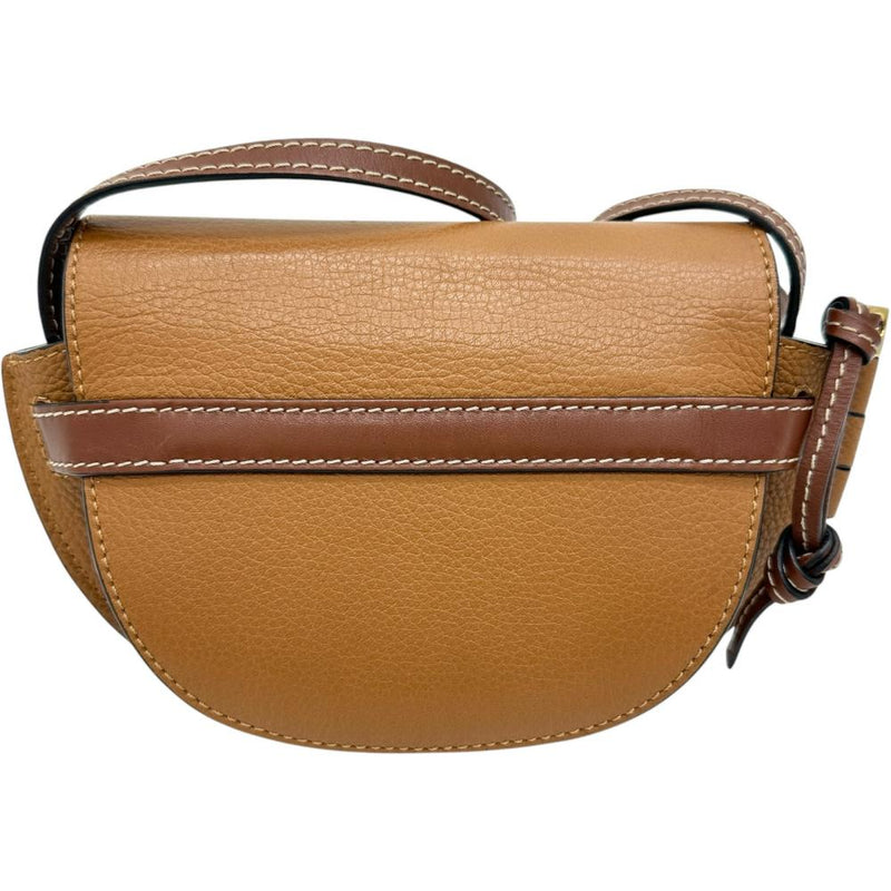 6393 美品 ロエベ ミニ ゲートデュアル ショルダーバッグ レザー ブラウン LOEWE/ロエベ】 ゲート ミニ ショルダーバッグ レザー ブラウンレザー