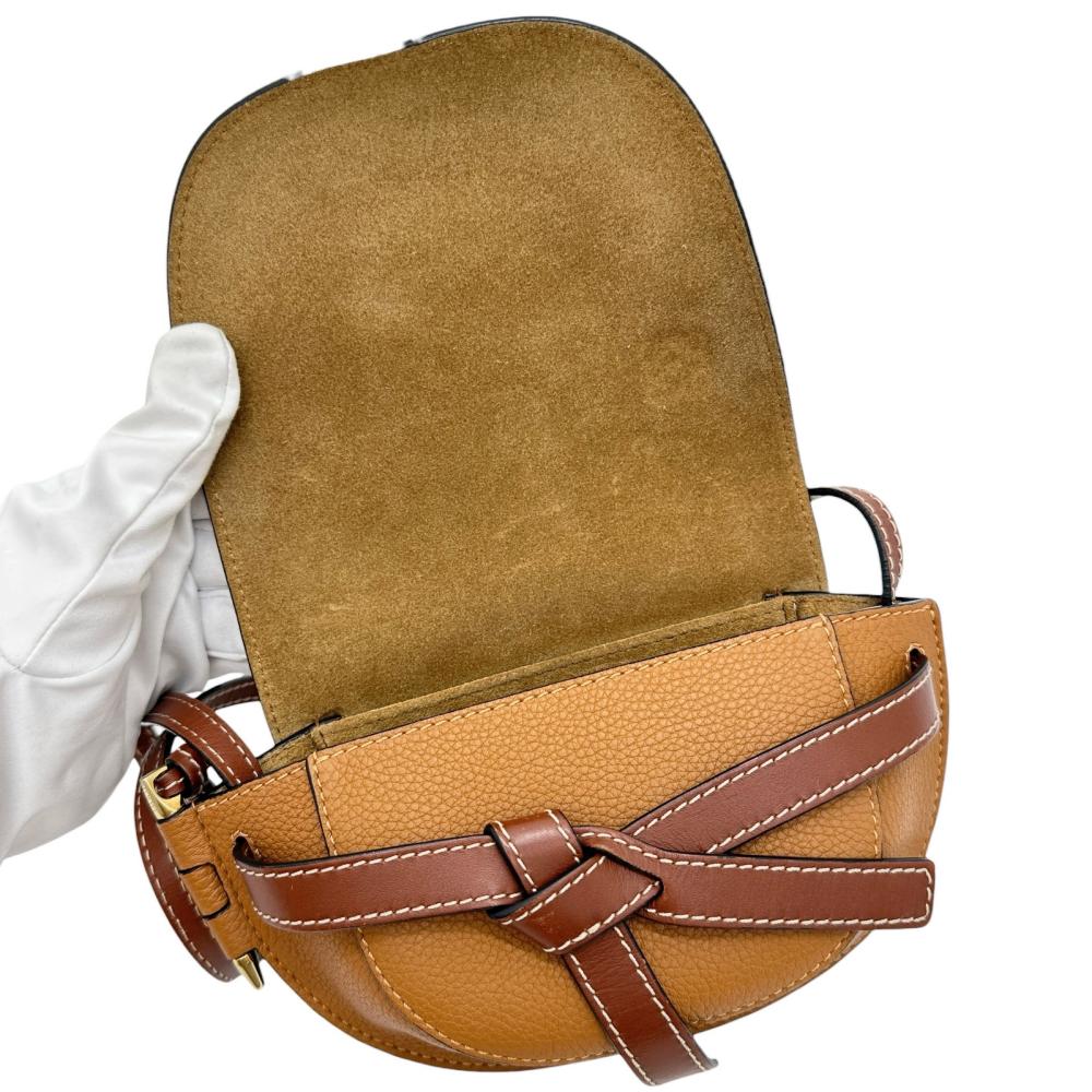 LOEWE/ロエベ】 ゲート ミニ ショルダーバッグ レザー ブラウンレザー
