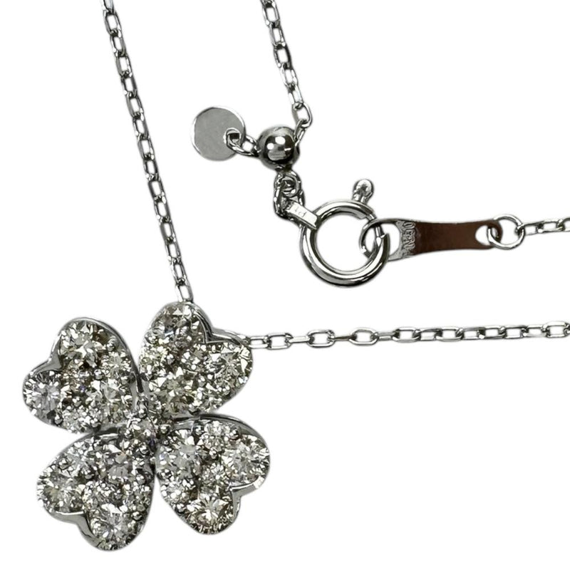 プラチナ クローバー ネックレス Pt850 クローバーモチーフ ダイヤモンド 1.00ct ネックレス Pt950プラチナ