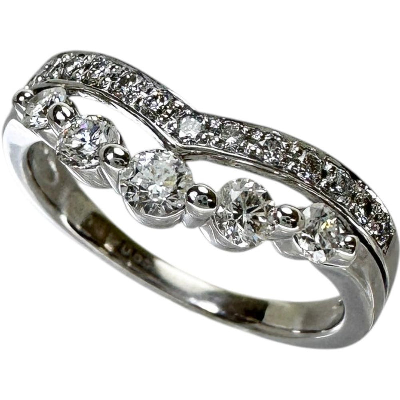12号 ダイヤモンド 0.55 ct リング・指輪 K18WGホワイトゴールド 18金 