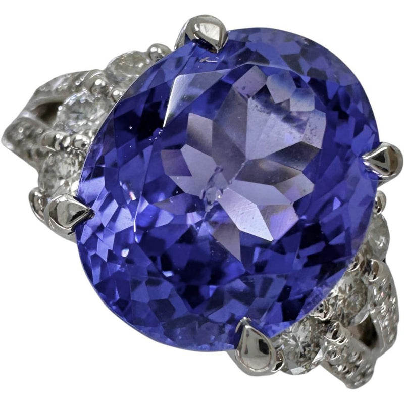 11.5号 タンザナイト 4.87ct ダイヤモンド 0.32ct リング・指輪 Pt900 