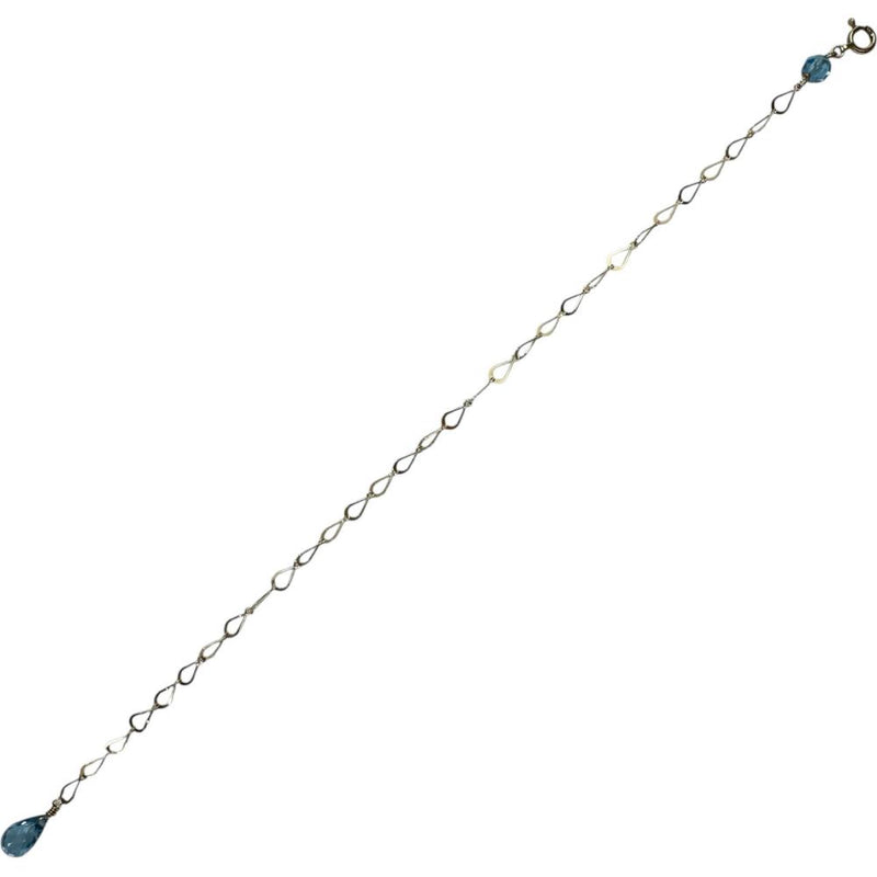 ブルートパーズ ブレスレット K18ゴールド 18金 1.1g 17.5cm
