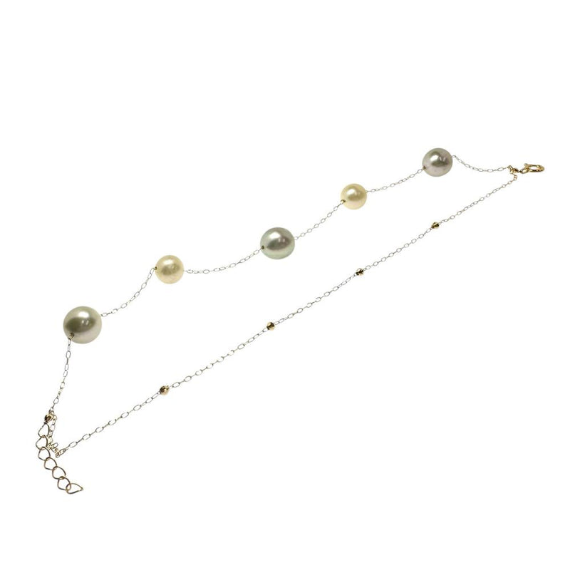 パール/真珠 5珠 6.8mm～8.0mm ブレスレット K18ゴールド 18金 3.8g 