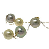 Pearl (5 beads), 6.8mm - 8.0mm, Bracelet, K18 Gold, 3.8g, 16cm, Ladies
[Used] [Makoto Shichiten] [NN]

[IMaT]