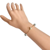 Pearl (5 beads), 6.8mm - 8.0mm, Bracelet, K18 Gold, 3.8g, 16cm, Ladies
[Used] [Makoto Shichiten] [NN]

[IMaT]