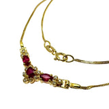 Ruby Diamond Necklace K18 Gold 18K 4.3g 40cm Ladies
[Used] [Makoto Shichiten] [NN]

[MiTMo]