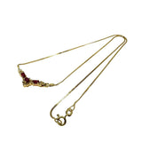Ruby Diamond Necklace K18 Gold 18K 4.3g 40cm Ladies
[Used] [Makoto Shichiten] [NN]

[MiTMo]