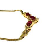 Ruby Diamond Necklace K18 Gold 18K 4.3g 40cm Ladies
[Used] [Makoto Shichiten] [NN]

[MiTMo]