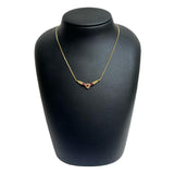 Ruby Diamond Necklace K18 Gold 18K 4.3g 40cm Ladies
[Used] [Makoto Shichiten] [NN]

[MiTMo]