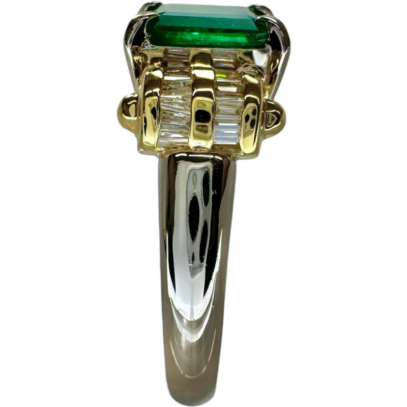 11.5号 エメラルド 1.28ct ダイヤモンド 0.29ct リング・指輪 K18 