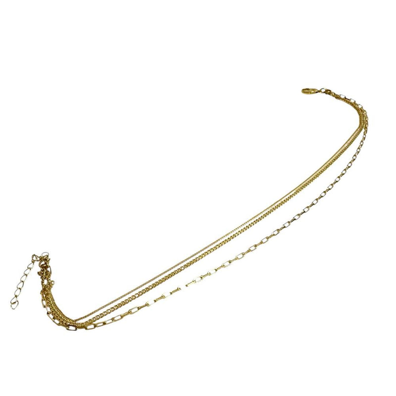 3連チェーン アンクレット ブレスレット K18ゴールド 18金 4.8g 24cm