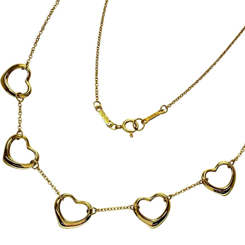 TIFFANY&Co./ティファニー】 オープンハート5P ネックレス K18YG