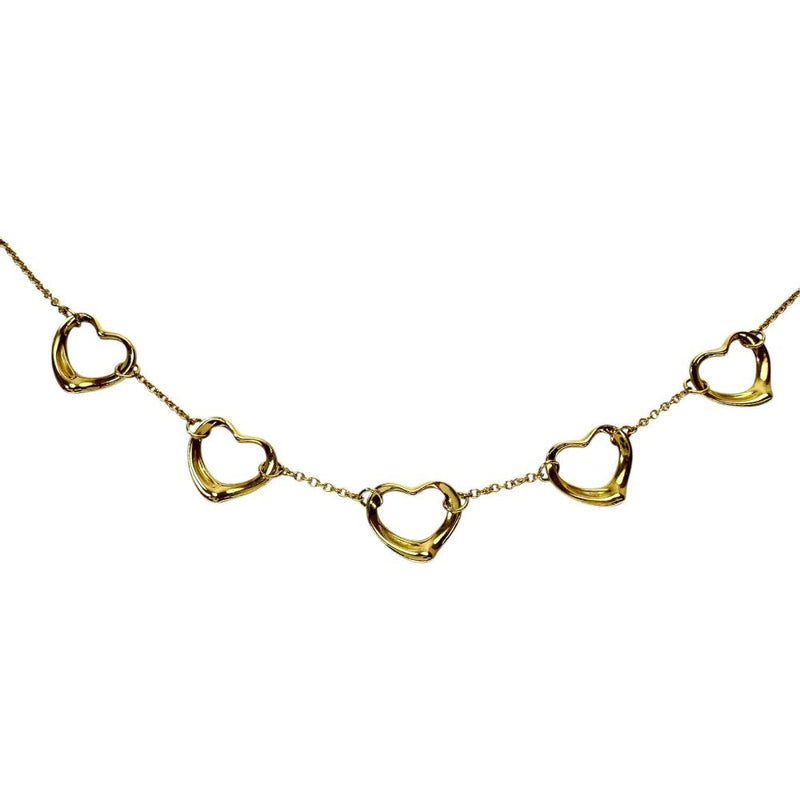 TIFFANY&Co./ティファニー】 オープンハート5P ネックレス K18YG