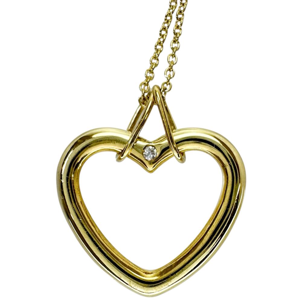 ティファニー♡品 TIFFANY&Co./ティファニー】 ハート 1Pダイヤモンド ネックレス K18