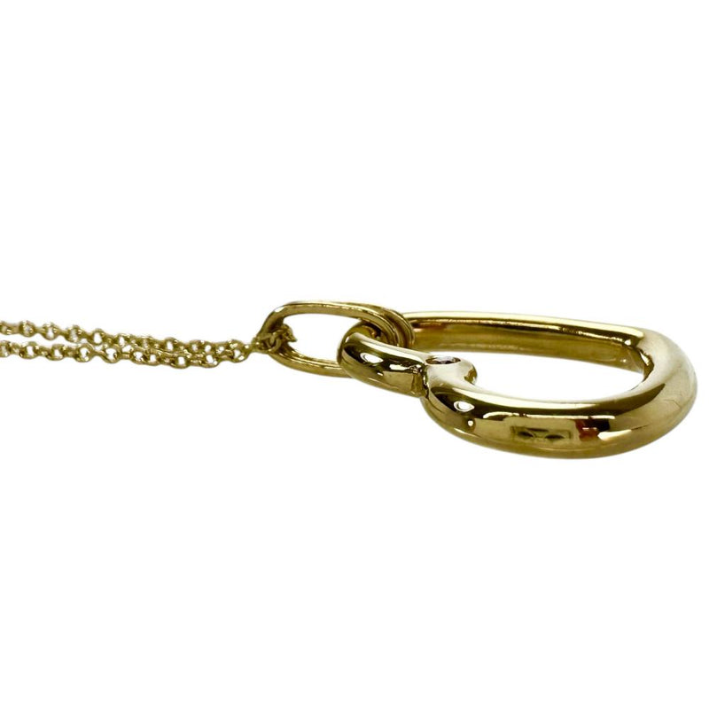 【美品】Tiffany & Co. K18金　ゴールドダイヤ ネックレス TIFFANY&Co./ティファニー】 ハート 1Pダイヤモンド ネックレス K18