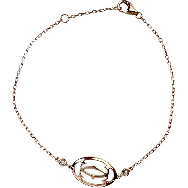 CARTIER/カルティエ】 2Pダイヤモンド ブレスレット ロゴドゥーブル 