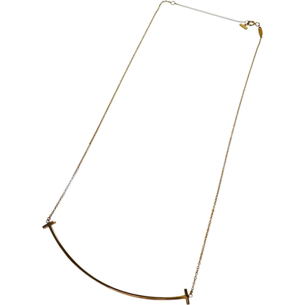 TIFFANY&Co./ティファニー】 Tスマイル ラージ ネックレス K18PGピンク