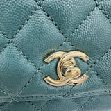 【CHANEL/香奈儿】Coco Handle XXS AS2215 两用单肩包 手提包 序列号牌（2021年以后）鱼子酱皮 绿色/金色五金 女士【中古】【真子质店】【BL】




【MoYxx】