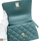【CHANEL/香奈儿】Coco Handle XXS AS2215 两用单肩包 手提包 序列号牌（2021年以后）鱼子酱皮 绿色/金色五金 女士【中古】【真子质店】【BL】




【MoYxx】
