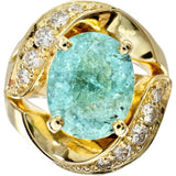 Paraiba Tourmaline 1.52ct Diamond Ring K18 Gold 18K 10.2g Women's Ring Size 13.5

【Used】【Makoto Shichiten】【NN】

【IKTx】