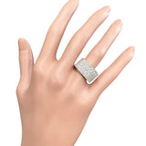 Size: 12.5 (Japanese size) Half Pave Diamond (estimated G-SI-GOOD class) 2.85ct Ring Pt900 Platinum 19.1g Ladies
【Used】【Makoto Shichiten】【NN】

【TxMax】