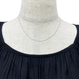 Venetian Chain Necklace (Chain Only) K18WG White Gold 18K 0.8g 40cm Ladies
[Used] [Makoto Shichiten] [BL]

[IDx]
[ex]