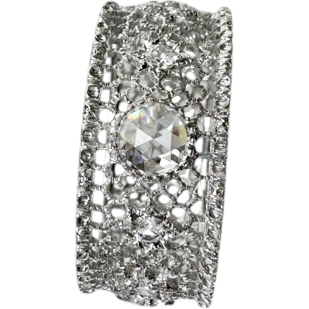 14.5号 ダイヤモンド（ローズカット含む） 0.50ct リング・指輪 K18WG