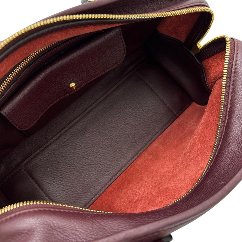 LOEWE/ロエベ】 アマソナ28 ハンドバッグ レザー ボルドーレッド