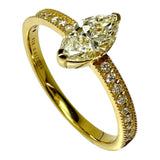 Size 13 Central Diamond (Estimated K-SI1) 0.61ct Side Diamonds Total 0.14ct Ring K18 Gold 18K 2.4g Ladies
[Used] [Makoto Shichiten] [NN]

[SMaMo]