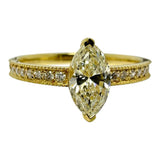 Size 13 Central Diamond (Estimated K-SI1) 0.61ct Side Diamonds Total 0.14ct Ring K18 Gold 18K 2.4g Ladies
[Used] [Makoto Shichiten] [NN]

[SMaMo]