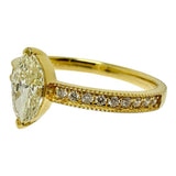 Size 13 Central Diamond (Estimated K-SI1) 0.61ct Side Diamonds Total 0.14ct Ring K18 Gold 18K 2.4g Ladies
[Used] [Makoto Shichiten] [NN]

[SMaMo]