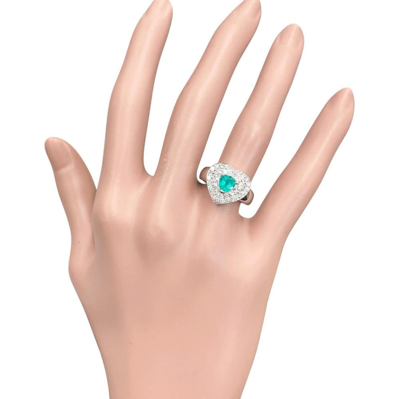 9号 ハートモチーフ ブラジル産パライバトルマリン 0.72ct