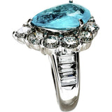 Size 13.5 (US 6.5) Mitsukoshi Mozambique Paraiba Tourmaline 2.60ct Diamond 1.83ct Ring Pt900 Platinum 14.4g Ladies
[Used] [Makoto Shichiten] [NN]

[IIxxx]