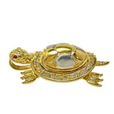 Turtle Motif Diamond Total 0.24ct Pendant Top K18 Gold 18k/Pt900 Platinum/K24 Gold (Buddha) Analyzed 12.6g Ladies
[Used] [Makoto Shichiten] [NN]




[TMoMax]